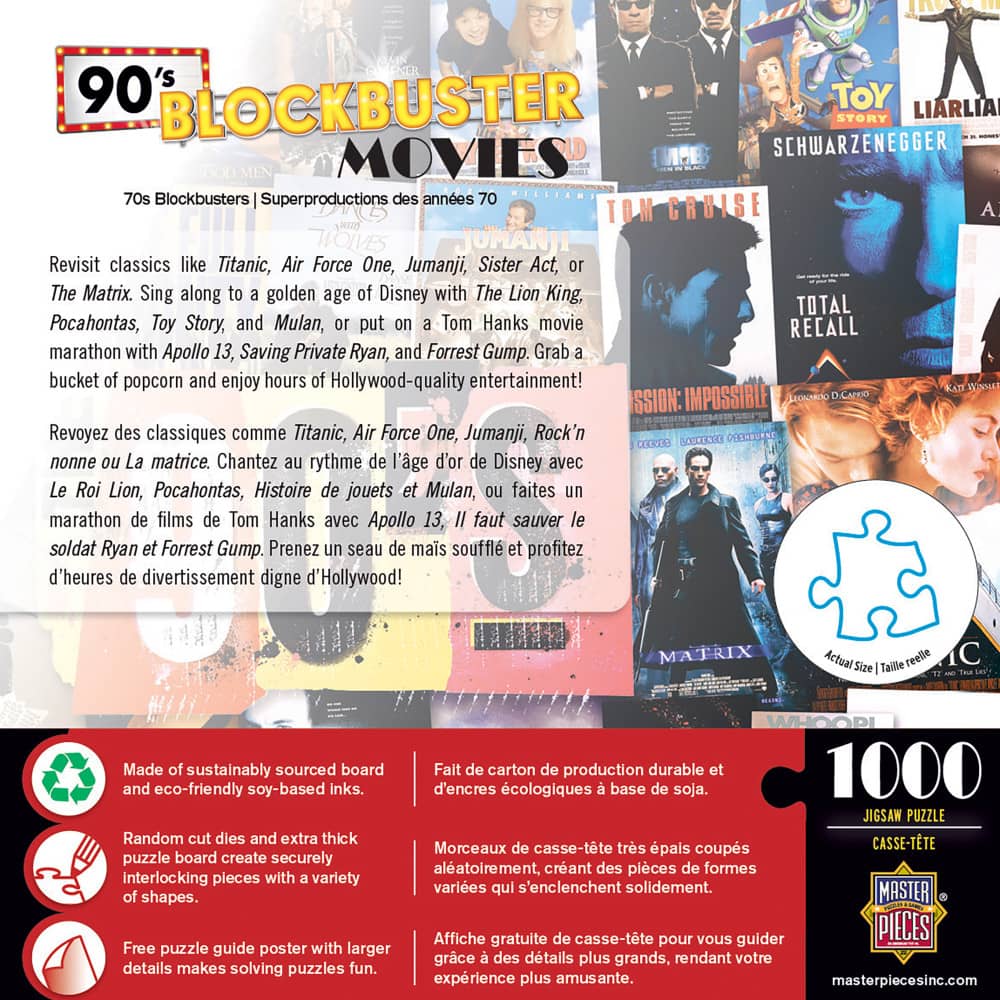 90's Blockbusters 1000 Piece Jigsaw Puzzle