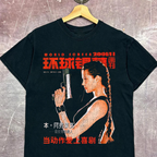 01 Laura Croft Japanese Promo Vintage Black T-Shirt