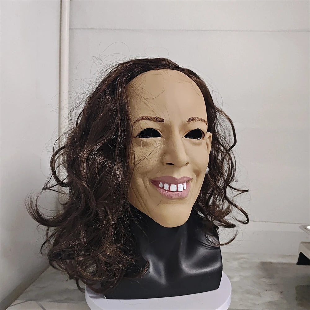 Kamala Harris Mask Halloween Cosplay Putin Trump Costume Props Holiday Gifts Fans Headwear Mask Voting President Head Cover