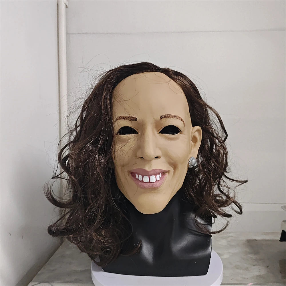 Kamala Harris Mask Halloween Cosplay Putin Trump Costume Props Holiday Gifts Fans Headwear Mask Voting President Head Cover