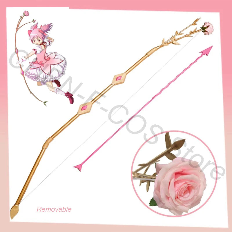 Kaname Madoka Cosplay Bow Arrow Rose Weapons Toy Props Puella Magi Madoka Magica Uniform Accessory Halloween Christmas Carnival