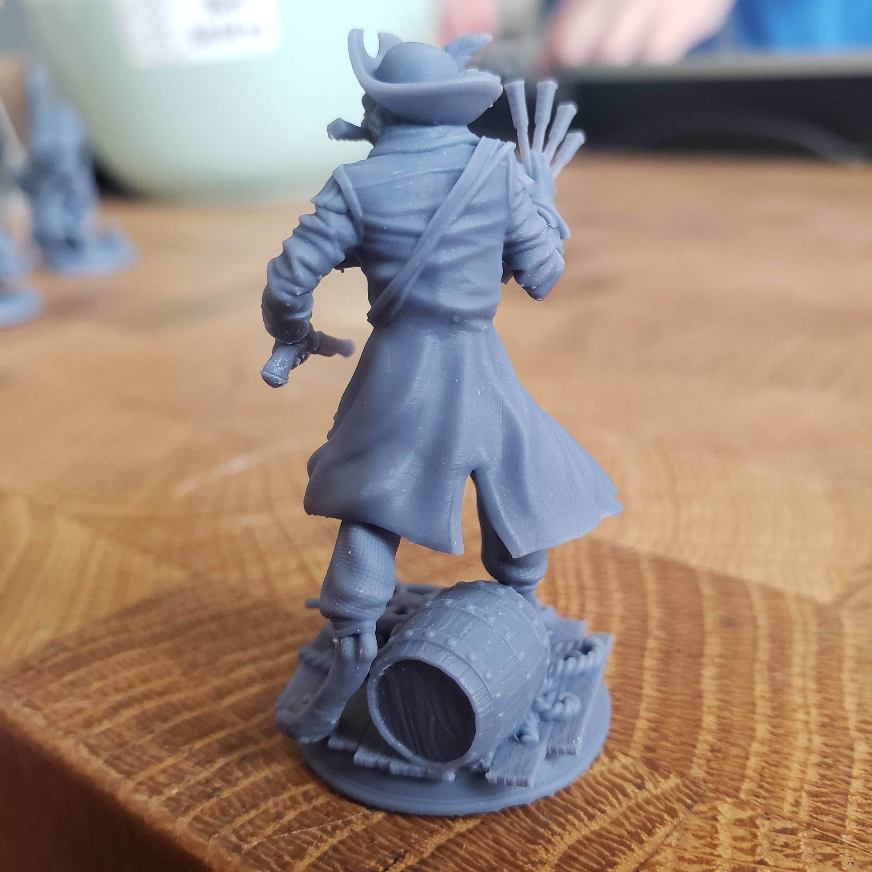 Kara'Ta, The Catfolk Corsair (Male Tabaxi Pirate) - 32mm Scale