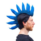 Karate Cobra Mohawk Halloween Costume Blue or Red Wig Cosplay - Blue