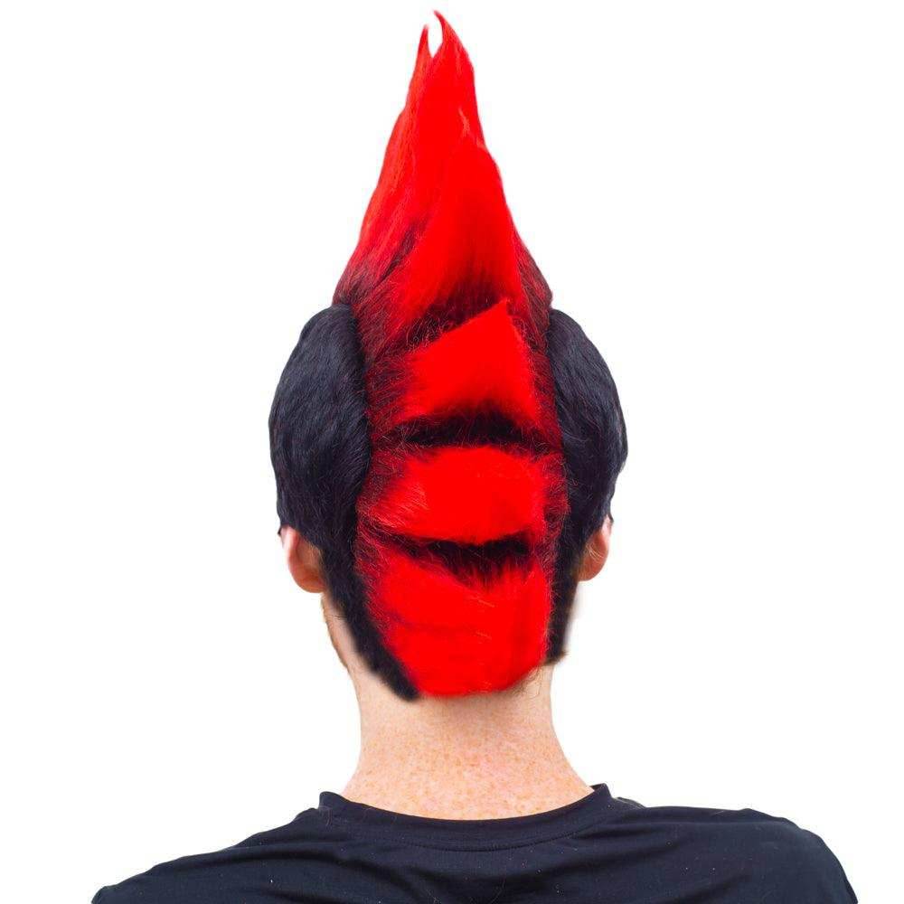 Karate Cobra Mohawk Halloween Costume Blue or Red Wig Cosplay - Blue