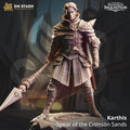 Karthis, Spear of the Crimson Sands (Male Human Fighter) - 32mm Scale