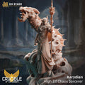 Karydian, High Elf Chaos Sorcerer (Male Elf Sorcerer with Dragon) - 32mm Scale
