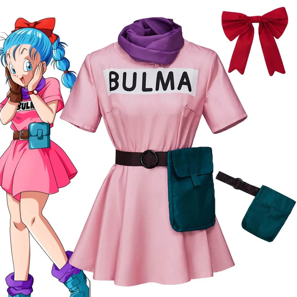 Kawaii Bulma Cosplay Costume - A / 3XL