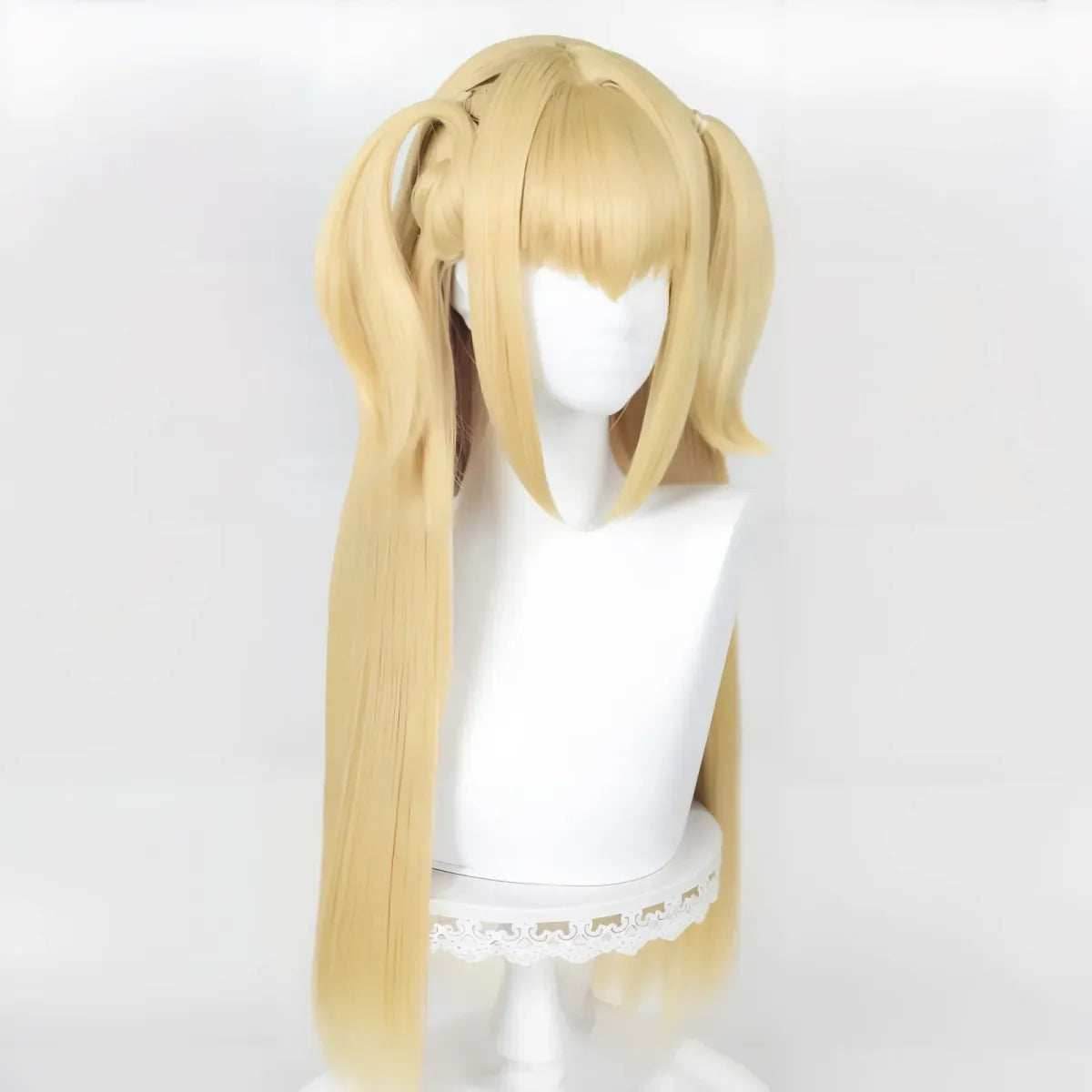 Misa Amane Cosplay Wig – Death Note Blonde Twin Tails with Wig Cap Set - Wig and Necklace / One Size