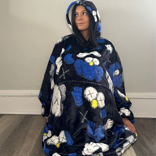 KAWS & ELMO Wearable Blanket Hoodie for Kids & Adults
