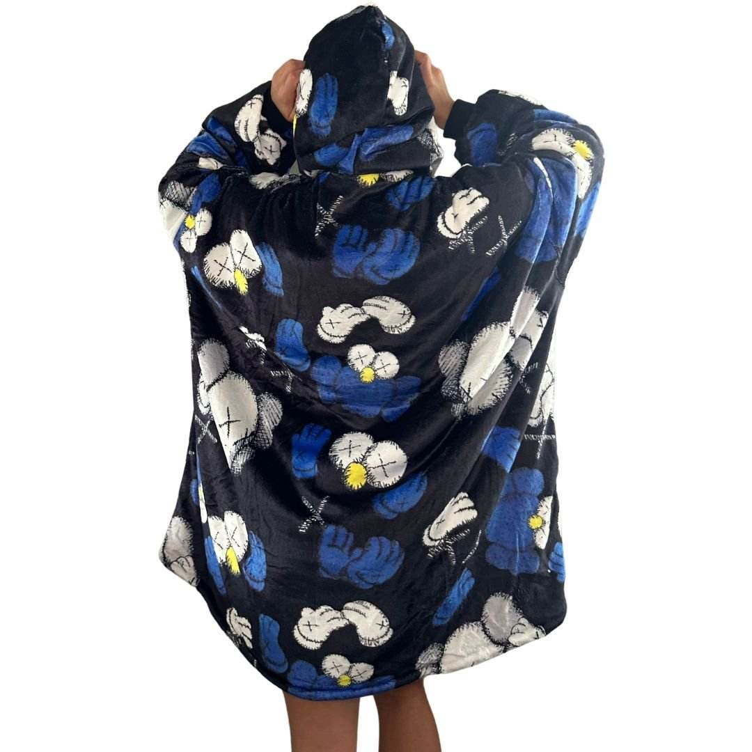 KAWS & ELMO Wearable Blanket Hoodie for Kids & Adults - adult
