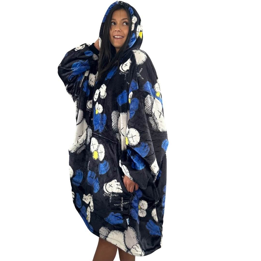 KAWS & ELMO Wearable Blanket Hoodie for Kids & Adults - adult