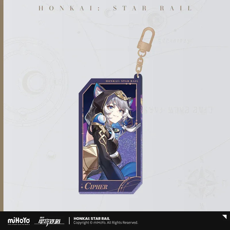 Invitation From The Stellar Series Glitter Quicksand Acrylic Keychain Honkai: Star Rail
