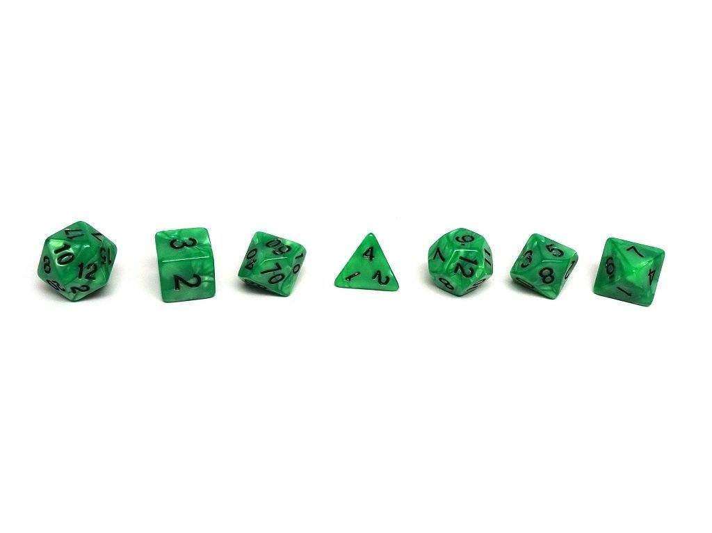 Kelly Green Marble - 7 Piece Set - Role-Players