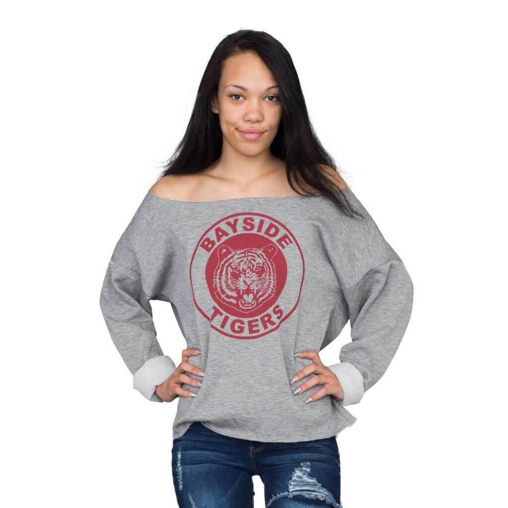 Kelly Kapowski Bayside Tigers Off the Shoulder Sweatshirt - S