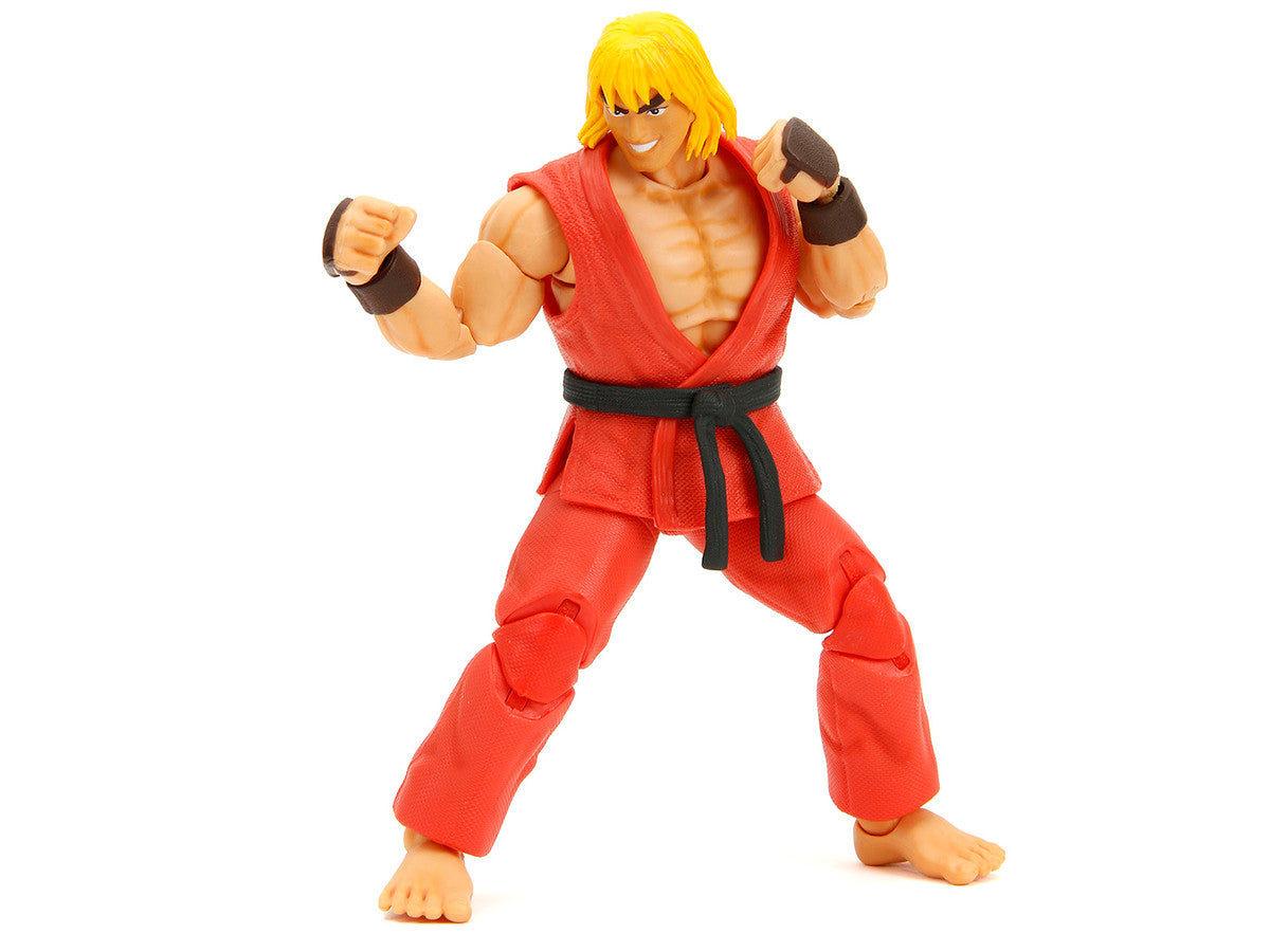 Ken 6" Moveable Figure with Accessories and Alternate Head and Hands "Ultra Street Fighter II: The Final Challengers" (2017) Video Game Model by Jada