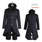 Dandadan Ken Takakura Okarun Cosplay – Black Uniform with Wig & Glasses - S / Costume Glasses