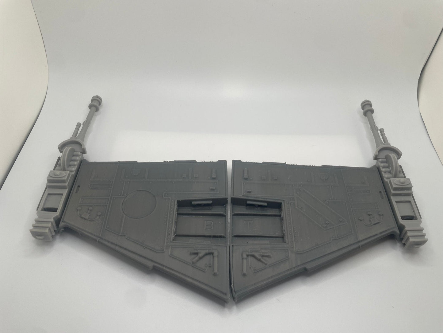 Kenner B-Wing fighter Top and Bottom & Cannons set REPRO