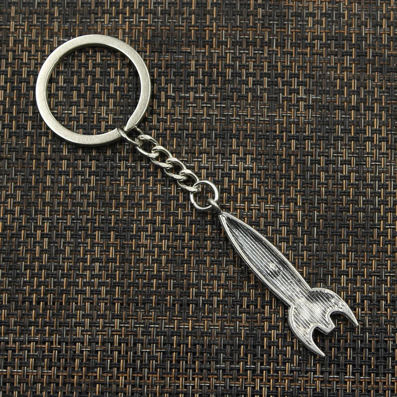 Keychain 50x15mm Rocket Missile Pendants DIY Men Jewelry Car Key Chain Ring Holder Souvenir For Gift