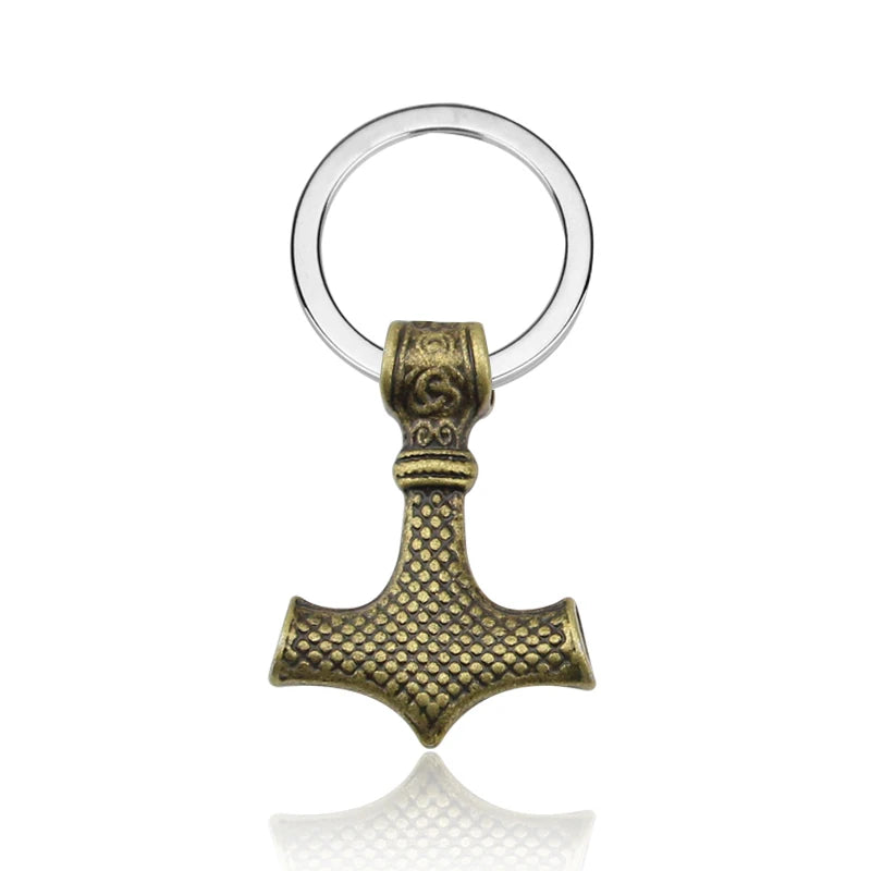 Keychain Charm Thor Hammer Mjolnir Viking Amulet Hammer Scandinavian Keychain Norse Jewelry Viking Key Chains