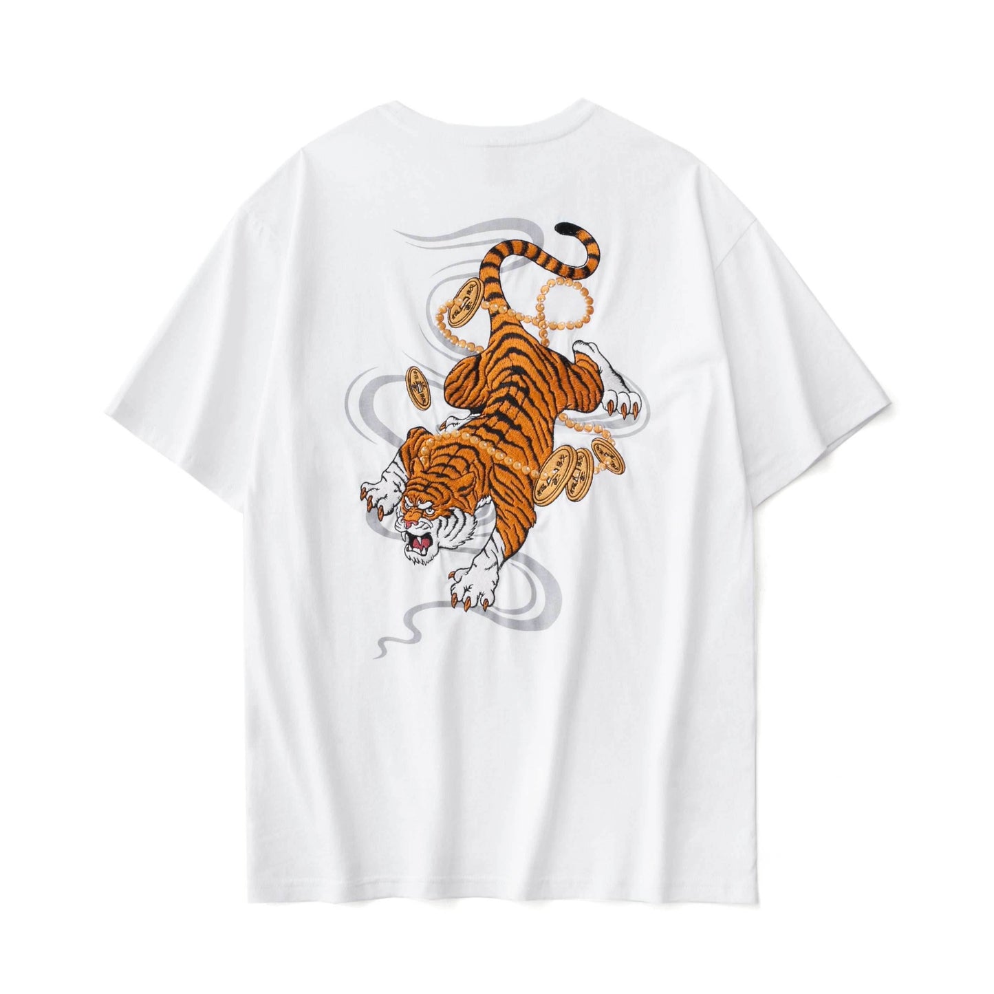 KH5398 Rich Tiger Embroidery Tee - White / S