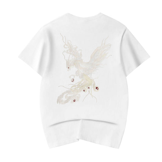 KH617 Rebirth of the Phoenix Embroidery Tee - White / S