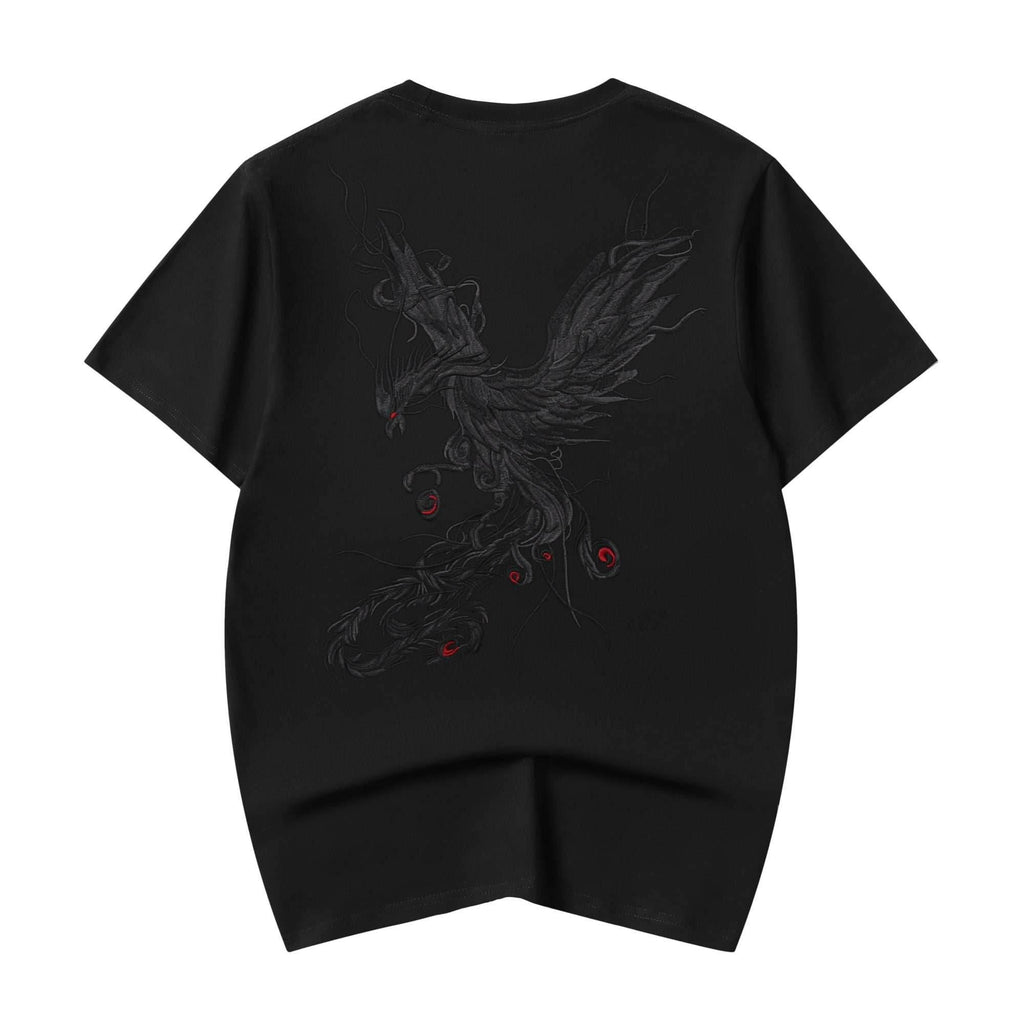 KH617 Rebirth of the Phoenix Embroidery Tee - Black / S
