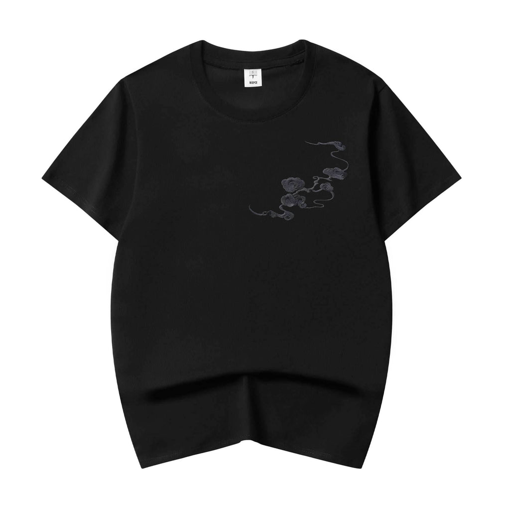 KH802 Raging Panther Embroidery Tee - White / S