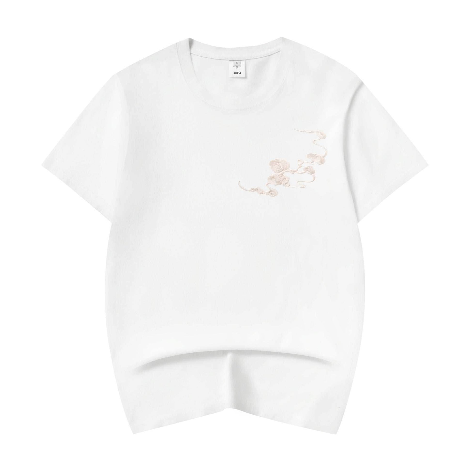 KH802 Raging Panther Embroidery Tee - White / S