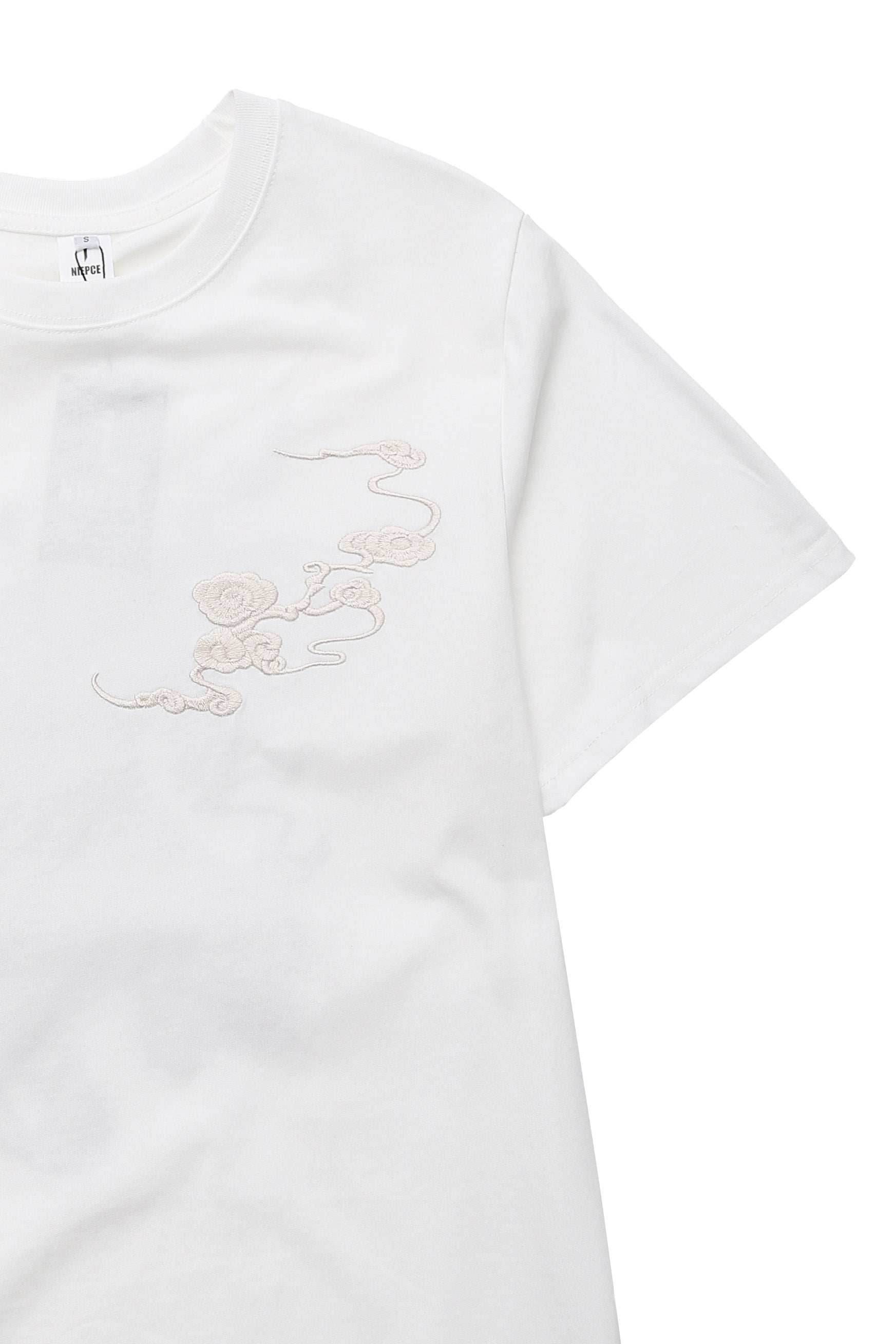 KH802 Raging Panther Embroidery Tee - White / S