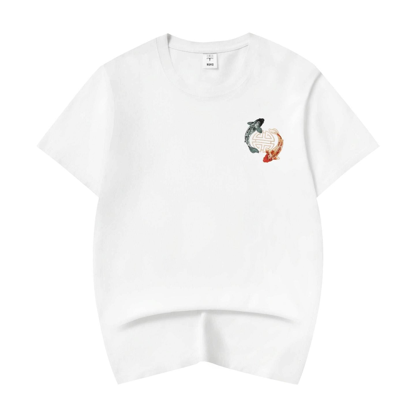 KH880 Koi Embroidery Tee - Black / S