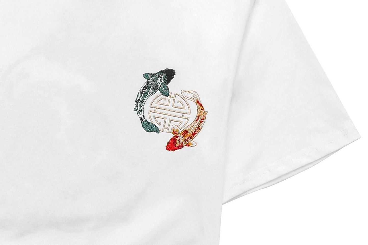 KH880 Koi Embroidery Tee - Black / S