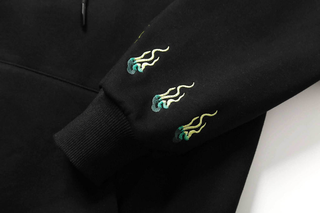 KH9007 Emerald Kirin Embroidery Hoodie - White / S