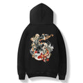 KH9008 YinYang Koi Embroidery Hoodie - Black / S