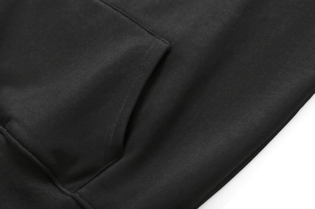 KH9010 Blue Phoenix Embroidery Hoodie - Black / S