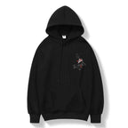 KH9011 Striking Phoenix Embroidery Hoodie - Black / S