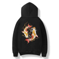 KH9013 Golden Koi Fish Embroidery Hoodie - Black / S
