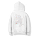 KH9202 Raging Panther Embroidery Hoodie - White / S