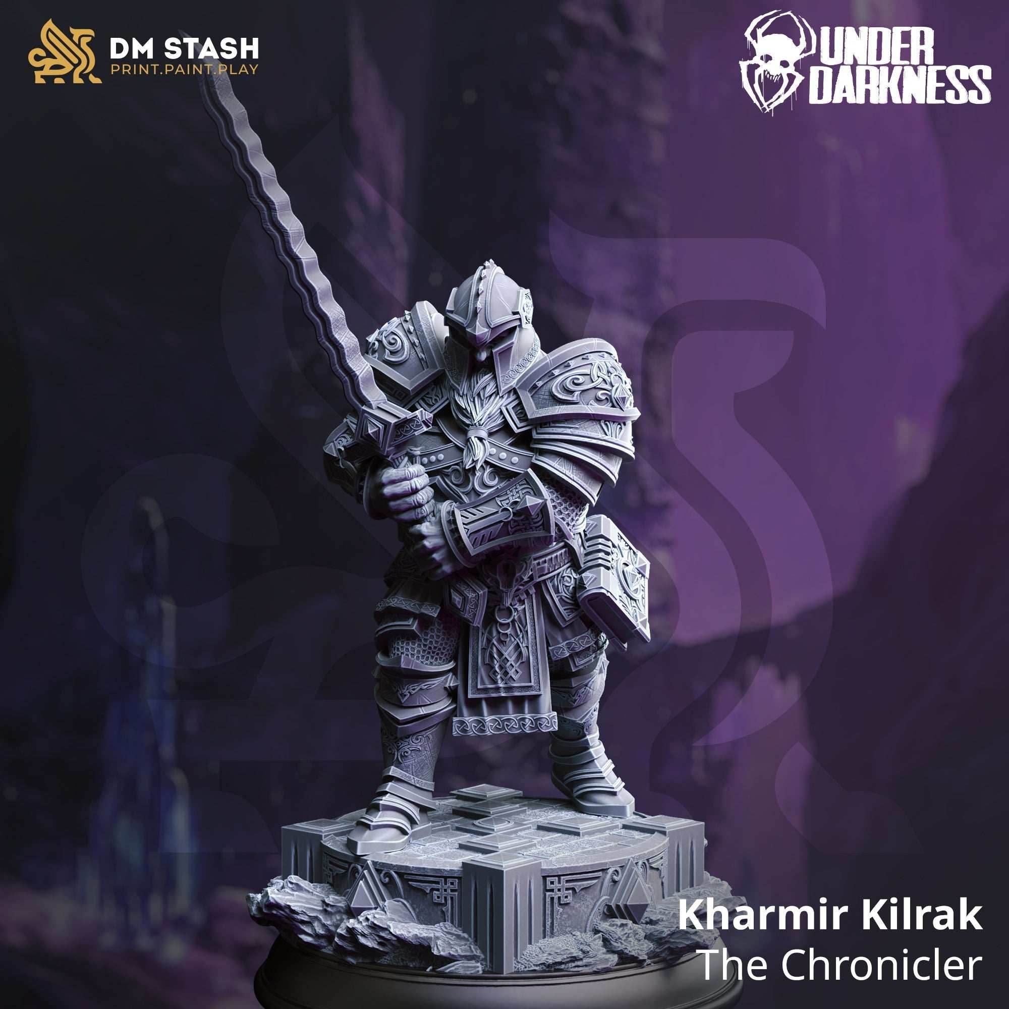 Kharmir “Lorehand” Kilrak, The Chronicler (Male Duegar Fighter) - 32mm Scale