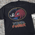 Rare 1994 Japanese 'Sonic & Knuckles' Vintage Black Washed Tee