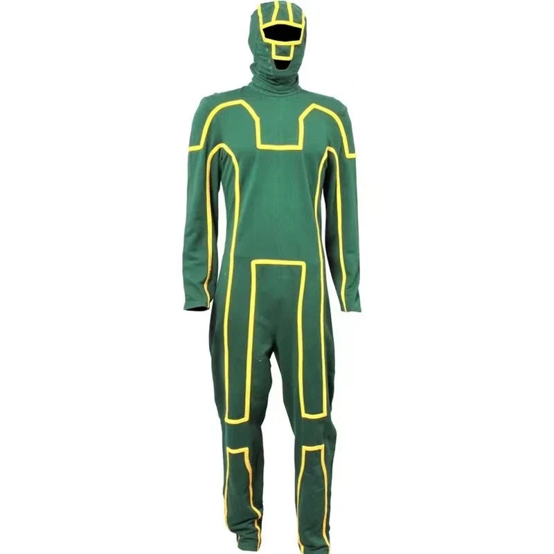 Kick Ass Kick-Ass Dave Lizewski Cosplay Costume Jumpsuit Adult Men Halloween Party Full Outfits