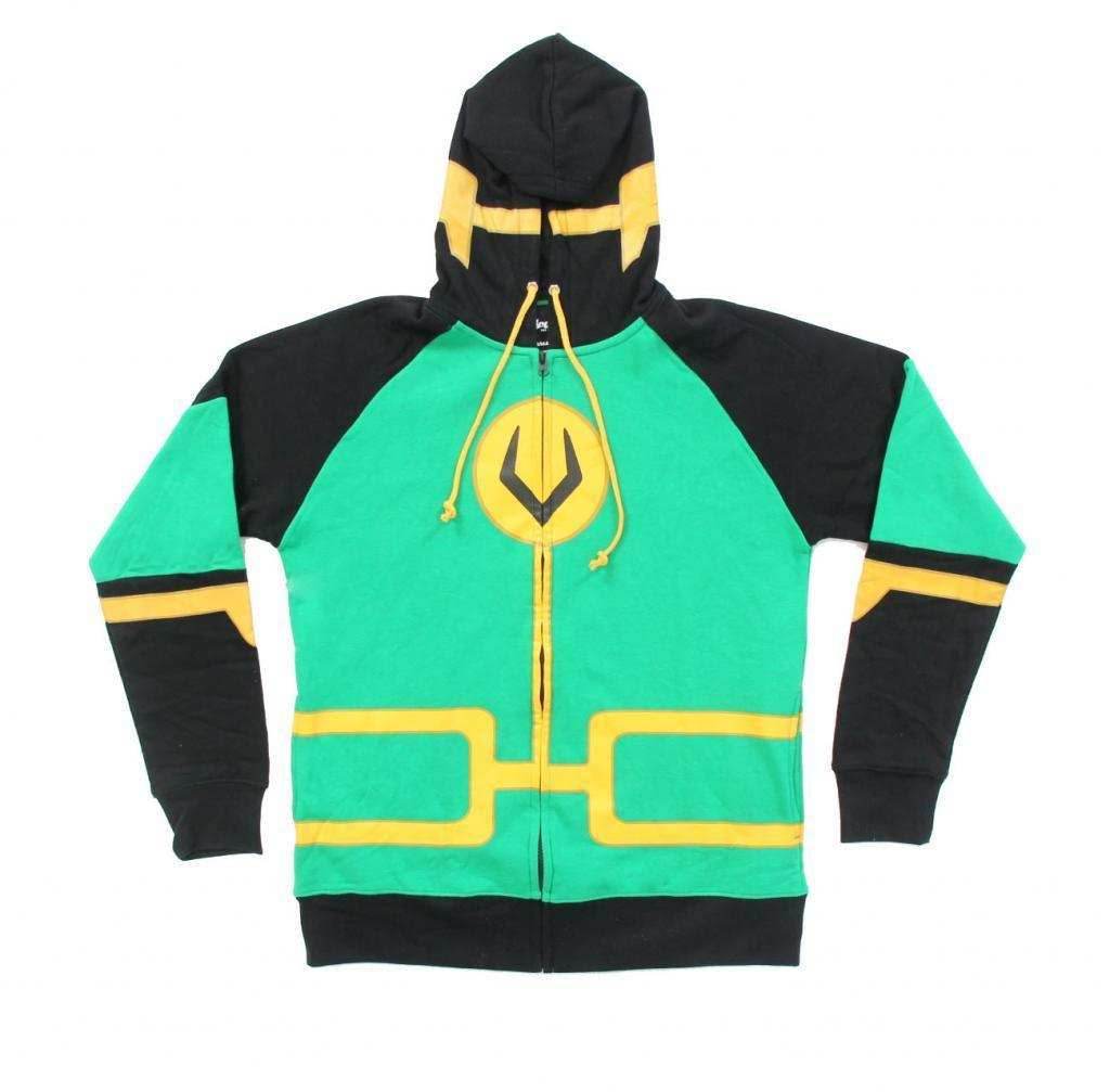 Kid Loki Symbol Zip Up Costume Hoodie Sweatshirt - XS