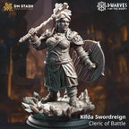 Kilda Swordreign, Cleric of Battle (Female Dwarf Battlecleric) - 32mm Scale