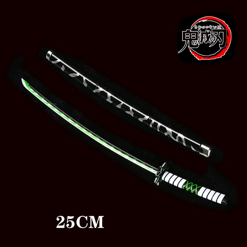 Kimetsu no Yaiba Sword Weapon Demon Slayer Satoman Tanjiro Cosplay Sword 1:1 Anime Ninja Knife Wood 25cm Katana Prop