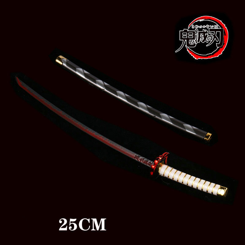 Kimetsu no Yaiba Sword Weapon Demon Slayer Satoman Tanjiro Cosplay Sword 1:1 Anime Ninja Knife Wood 25cm Katana Prop