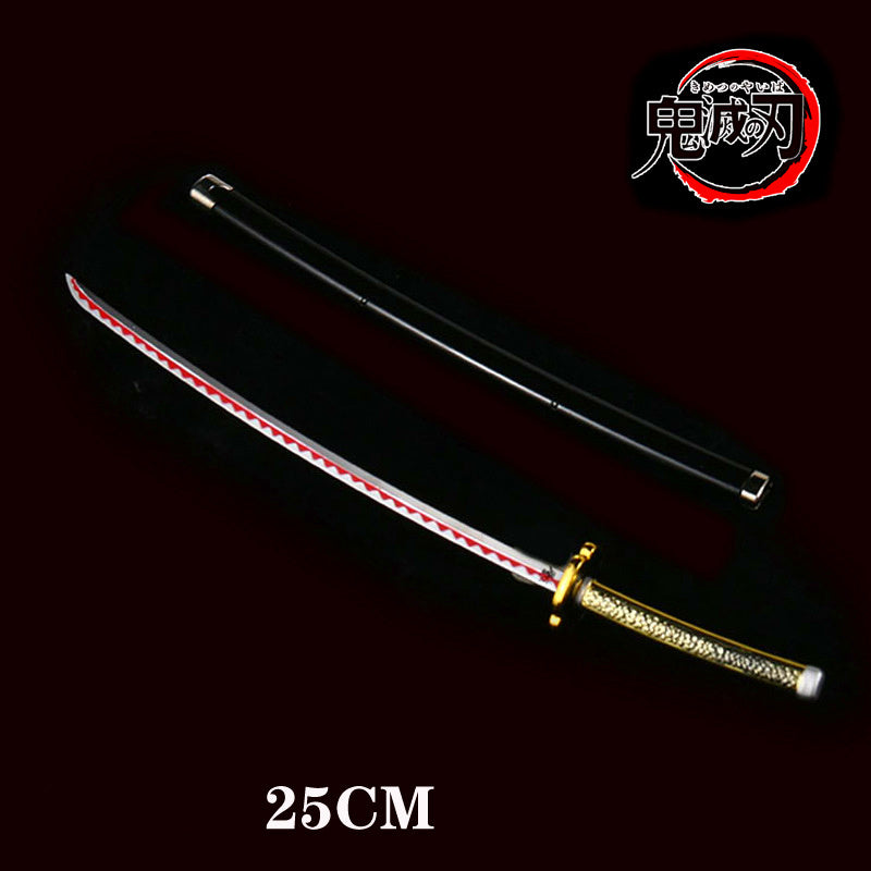 Kimetsu no Yaiba Sword Weapon Demon Slayer Satoman Tanjiro Cosplay Sword 1:1 Anime Ninja Knife Wood 25cm Katana Prop