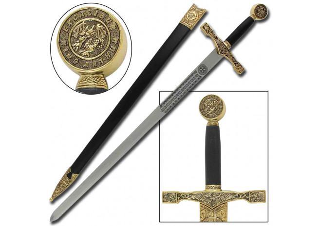 King Arthur Excalibur Replica Longsword Gold