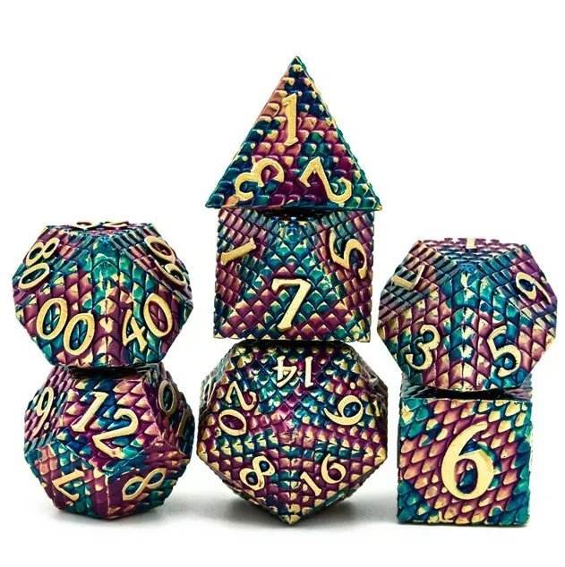King Dragon Scale Metal Dice Set - 