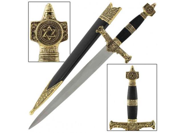 King Solomon Medieval Crusader Dagger Black