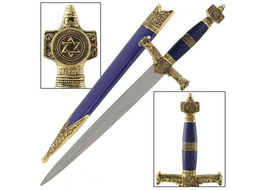 King Solomon Medieval Crusader Dagger Blue