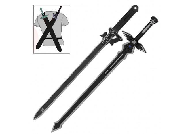 Kiritos Dark Replulser Elucidator Back Sheath Sword Set